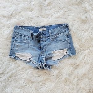 Abercrombie & Fitch ripped denim shorts